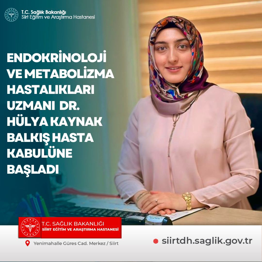 Endokrinoloji ve Metabolizma Hastalıkları Uzmanı Dr. Hülya Kaynak Balkış Hasta Kabulüne Başladı 