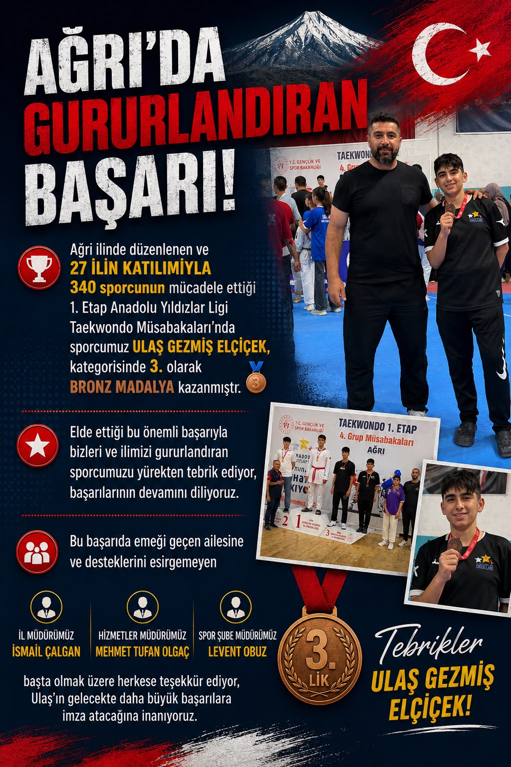 AĞRI’DA GURURLANDIRAN BAŞARI!