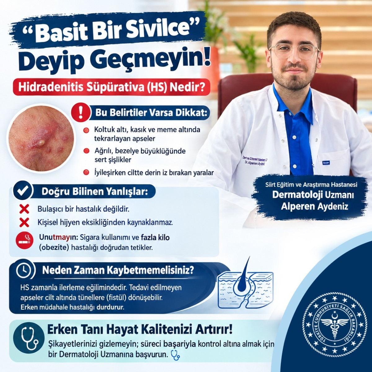SİİRT EĞİTİM VE ARAŞTIRMA HASTANESİ’NDEN HİDRADENİTİS SÜPÜRATİVA UYARISI