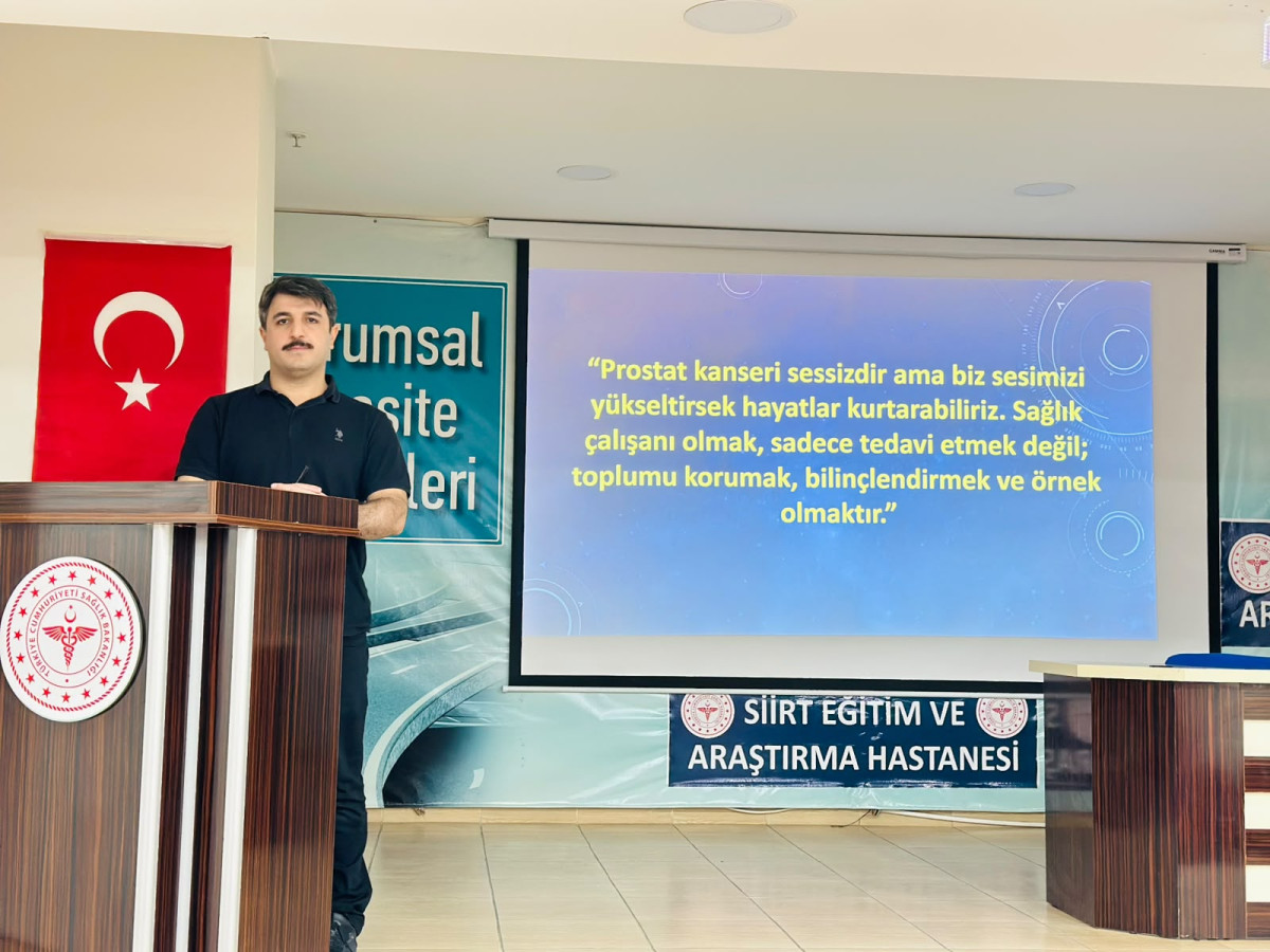 Siirt Eğitim ve Araştırma Hastanesinde 15 Eylül Dünya Prostat Kanseri Farkındalık Günü Eğitimi Düzenlendi