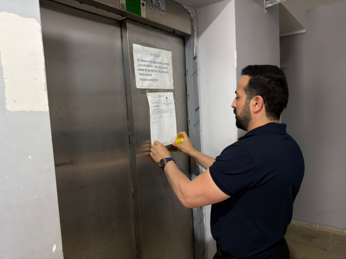 SİİRT'TE 209 ASANSÖR DENETLENDİ: 130'U GÜVENSİZ BULUNDU 