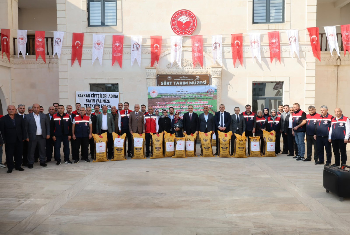 SİİRT’TE TARIMSAL ÜRETİME 13,3 MİLYON LİRALIK TOHUM DESTEĞİ…!
